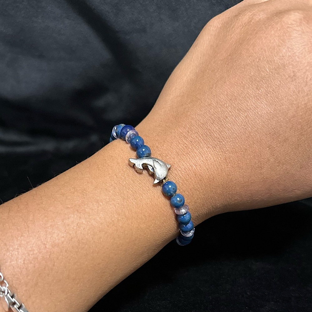Cute Beaded Dolphin Bracelet